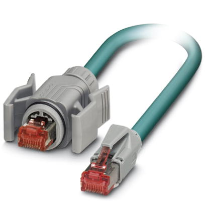 VS-IP67-IP20-94B-LI/5,0    Assembled Ethernet cable, CAT5e, shielded, 4-pair, AWG 26 stranded (7-wir