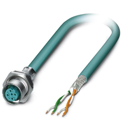 SACCBP-FSD-4CON-PG9/0,5-931SCO    Bus system flush-type socket, ETHERNET, 4-pos., M12, shielded, D-c