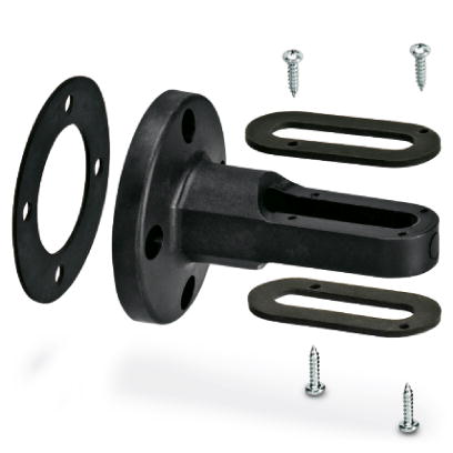 PSD-S ME BR-SM/2S    Angle for two-sided floor mounting, concealed cable routing, black