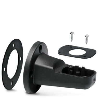 PSD-S ME BR-SM/1S    Angle for single-sided floor mounting, concealed cable routing, black