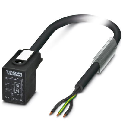 SAC-3P- 1,5-PUR/BI-1L-Z    Sensor/actuator cable, 3-pos, PUR halogen-free black, free conductor end