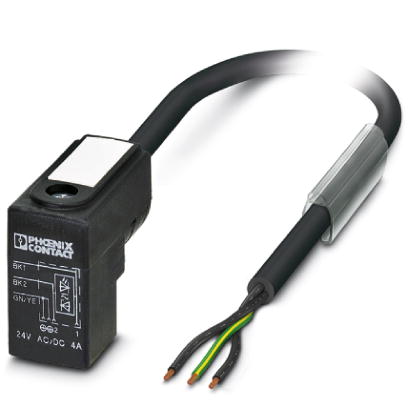 SAC-3P- 1,5-PUR/C-1L-Z    Sensor/actuator cable, 3-pos, PUR halogen-free black, free conductor end o