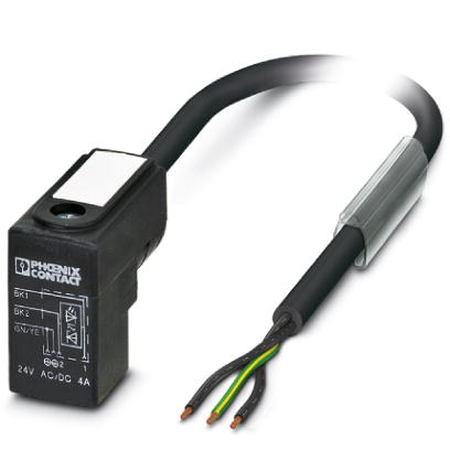 SAC-3P- 1,5-PUR/CI-1L-Z    Sensor/actuator cable, 3-pos, PUR halogen-free black, free conductor end