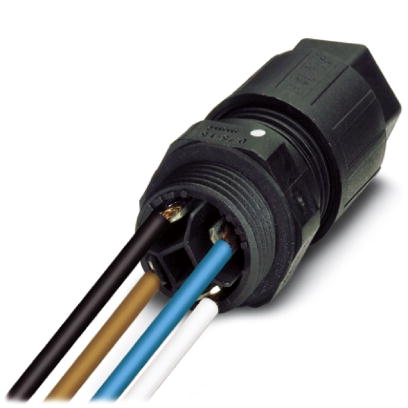 Q 1,5/4A50/24-M20KU-ESA-ASI BK    Panel feed-through with QUICKON fast connection technology, for ac