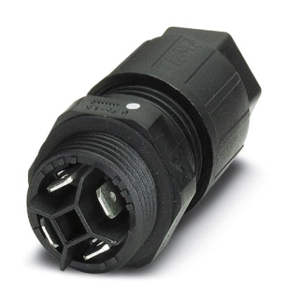 Q 1,5/4FL/24-M20KU-ESA-ASI BK    Panel feed-through with QUICKON fast connection technology, for acc