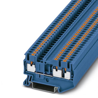 Image PT 2,5-TWIN BU    Feed-through modular terminal block, Type of connection: Leg spring connection, Leg spring connection, Cross section: 0.14 mm? - 4 m