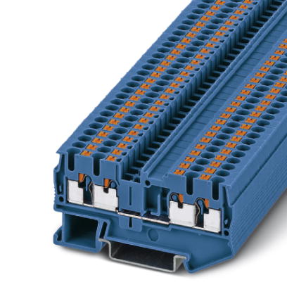 Image PT 2,5-QUATTRO BU    Feed-through modular terminal block, Type of connection: Leg spring connection, Leg spring connection, Cross section: 0.14 mm? -