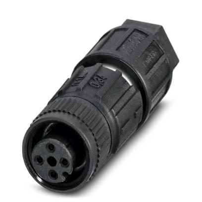 SACC-M12FS-4QO-0,34    Sensor/actuator connector, socket, straight, 4-pos., M12, A-coded, QUICKON-ON
