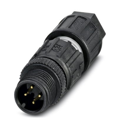 SACC-M12MS-4QO-0,34    Sensor/actuator connector, plug, straight, 4-pos., M12, A-coded, QUICKON-ONE,