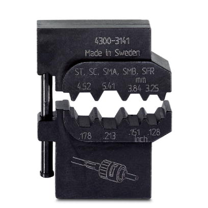 CRIMPFOX-M FO/DIE    Gesenk, fur Crimpfox-M, fur Koaxial-/Fiberoptik-Steckverbinder: ST/ SC/ SMA/ SM