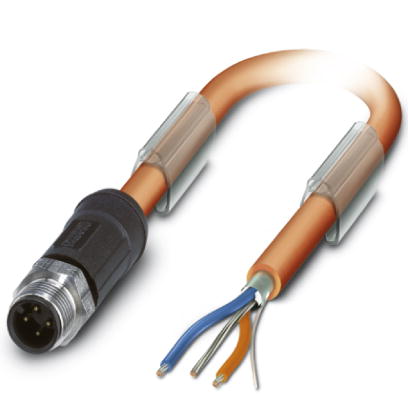 SAC-4P-M12MS/ 5,0-960 VA    Bus system cable, FOUNDATION Fieldbus?, 4 pos., PVC orange, shielded, st