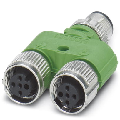 SAC-3P-Y/2XFS B PE SCO    Y-distributor, 3-pos. +PE, straight connector M12 SPEEDCON on 2 x straight