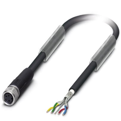 SAC-4P- 2,0-950/M 8FS    Bus system cable, INTERBUS, 4 pos., PUR halogen-free black, shielded, strai