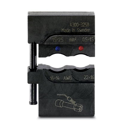 CRIMPFOX-M HS/DIE    Gesenk, fur Crimpfox-M, fur Schrumpf-Sto?verbinder 0,5 - 1,5mm? und 1,5 - 2,5mm