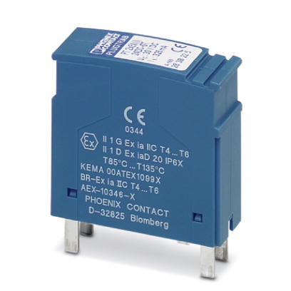 PT 2XEX(I)-24DC-ST    Protective plug PT with protective circuit for two 2-core floating EEx ia signal circuits. Nominal voltage: 24 V DC