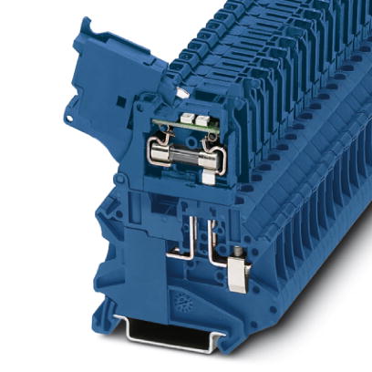 UT 4-HESILED 24 (5X20) BU    Fuse modular terminal block, Connection method: Screw connection, Cross section: 0.14 mm?- 6 mm?, AWG: 26 - 10, Nominal c