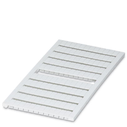 ZBM 5/WH:UNBEDRUCKT    Zack marker sheet, unprinted: 120-section, 10 strips of 12 markers each, sufficient for 120 terminal blocks, with lettering are
