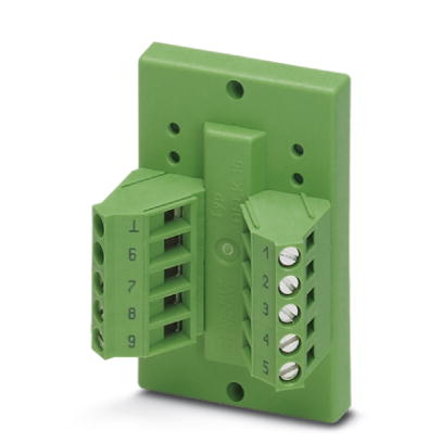 DFLK-D 9 SUB/B    VARIOFACE panel feed-through module, for direct coupling of single signal lines of up to 2.5 mm?, with D-Subminiature socket strip,