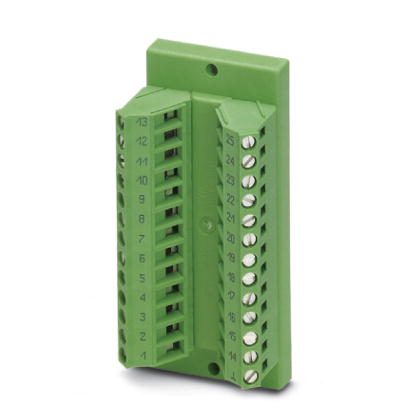 DFLK-D25 SUB/B    VARIOFACE panel feed-through module, for direct coupling of single signal lines of up to 2.5 mm?, with D-Subminiature socket strip,