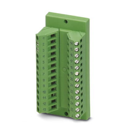 DFLK-D25 SUB/S    VARIOFACE panel feed-through module, for direct coupling of single signal lines of up to 2.5 mm?, with D-Subminiature pin strip, 25-