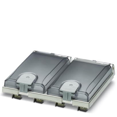 VS-SI-EB-EMV-2    Mounting frame, for two front plates or sockets, metal frame, matt nickel-plated,