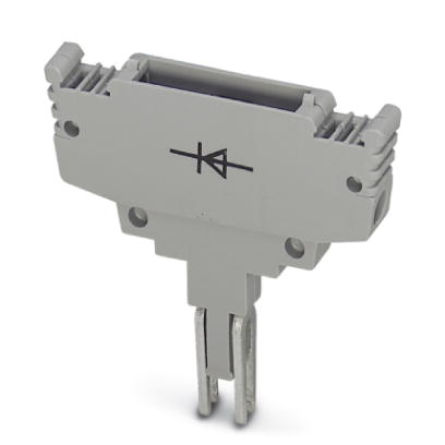 ST-1N4007    Component plug, with universal diode, to connect 2-pos. components into the basic terminal block, height: 19 mm, color: Gray