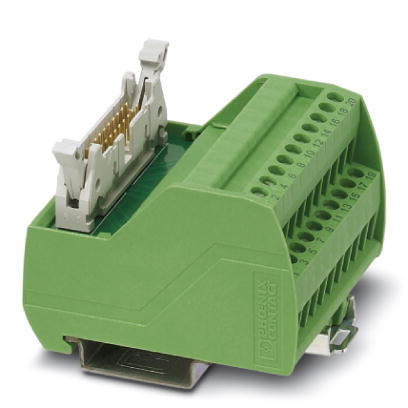 VIP-2/SC/FLK20    VARIOFACE module, with screw connection and flat-ribbon cable plug connector, for mounting on NS 32 or NS 35/7.5, with pin strip and