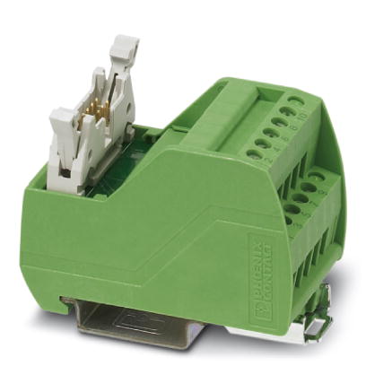 VIP-2/SC/FLK10    VARIOFACE module, with screw connection and flat-ribbon cable plug connector, for mounting on NS 32 or NS 35/7.5, with pin strip and