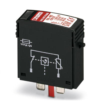 VAL-MS 120 ST    Surge protection connector type 2 with high-capacity varistor for VAL-MS base element, thermal monitoring, visual fault warning. Desi