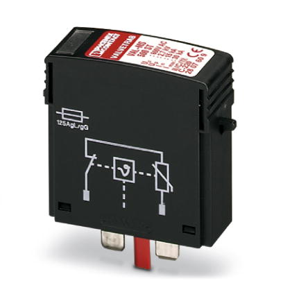 VAL-MS 500 ST    Surge protection connector type 2 with high-capacity varistor for VAL-MS base element, thermal monitoring, visual fault warning. Desi