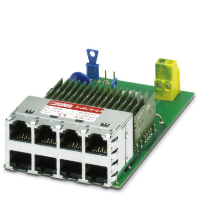 D-LAN-19"-D-P    Replacement PCB for ""D-LAN-19""..."" products. Assembly with four surge-protected ports for data interfaces in acc. with Cat.5/EN 50