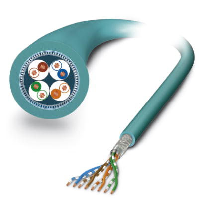 VS-OE-OE-94B-100,0    Bus system cable, ETHERNET, 8-pos., PUR halogen-free blue, 2x2x26 AWG. Cable r