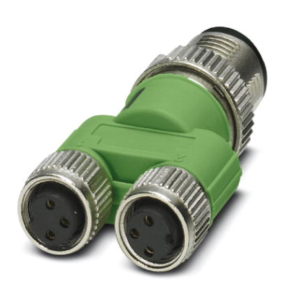SAC-3P-Y/2XM 8FS SCO    Y-distributor/ connector M12, with female connector M8, 3-pos. distributor