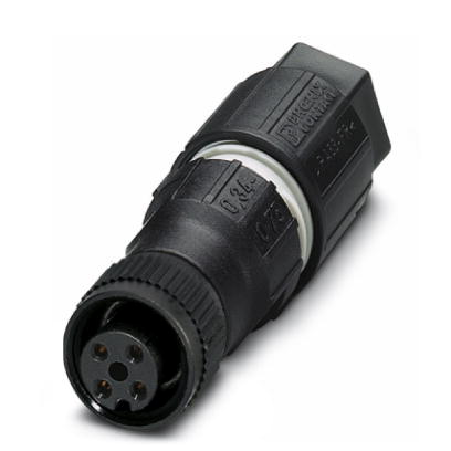 SACC-M12FS-4QO-0,75    Sensor/actuator connector, socket, straight, 4-pos., M12, A-coded, QUICKON-ON