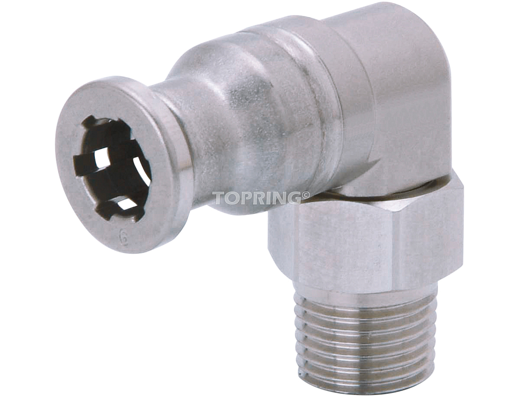 (M) Swivel Elbow 10mm x 1/4(M)BSPT SS TOPFIT